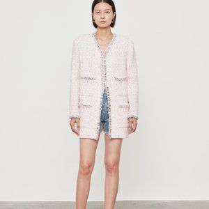 CHICJOC Italian Tweed Silk-Blend Couture Luxury Chanel-Supplier Fabric Jacket